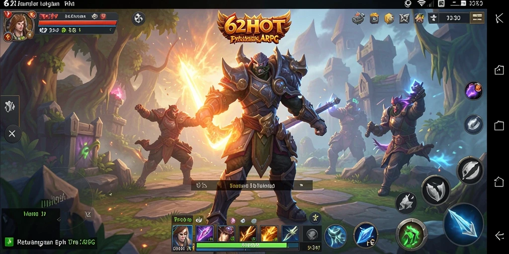 Tangkapan layar gameplay <strong>62HOT</strong> yang menunjukkan aksi pertempuran epik.