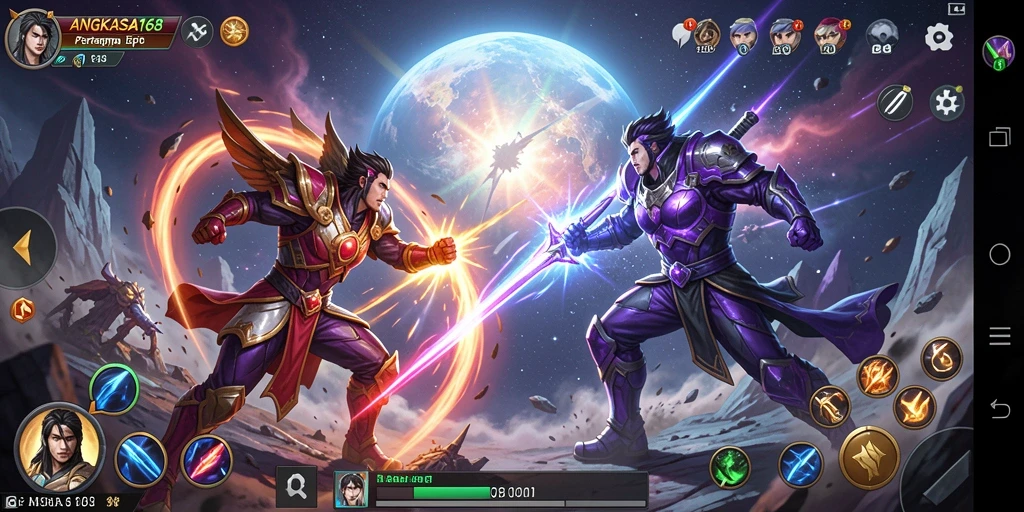 Gameplay seru di luar angkasa dengan aksi mendebarkan.