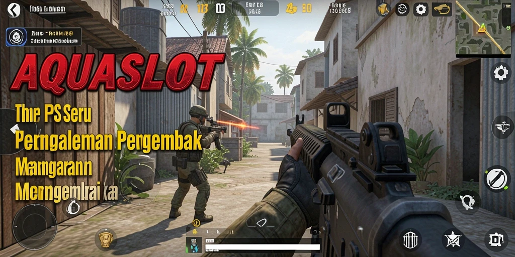 Tampilan gameplay AQUASLOT yang menegangkan dan penuh aksi.