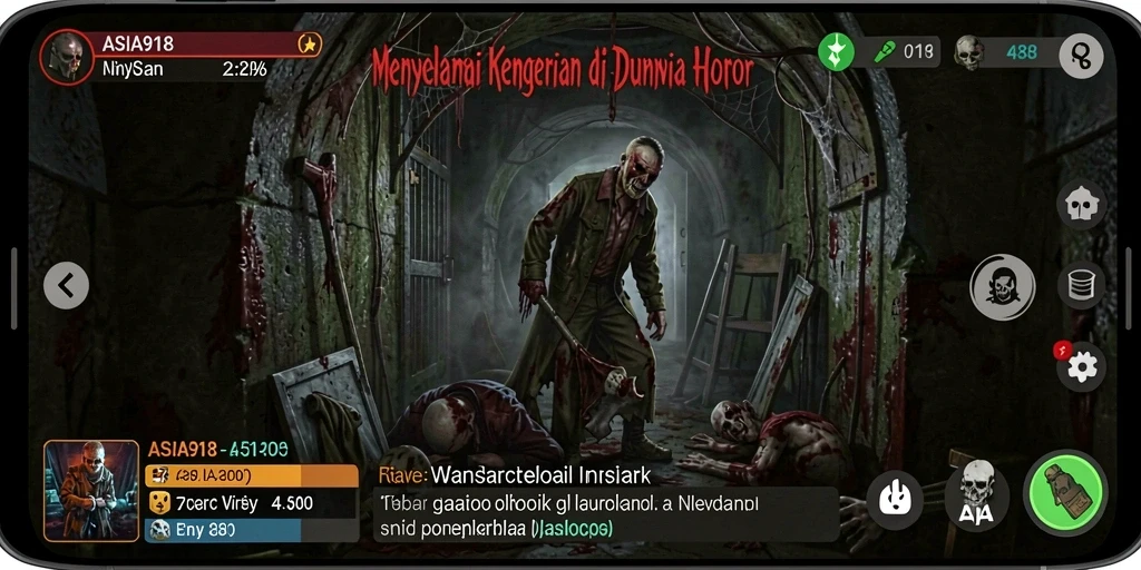 Tangkapan layar menampilkan gameplay menegangkan dari ASIA918.