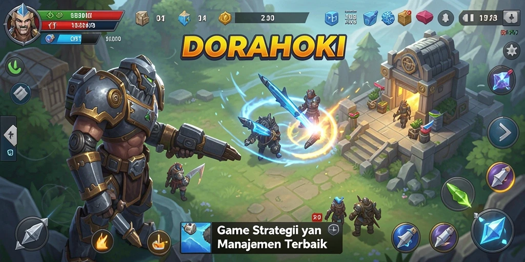 Gameplay DORAHOKI yang menantang dan strategis.