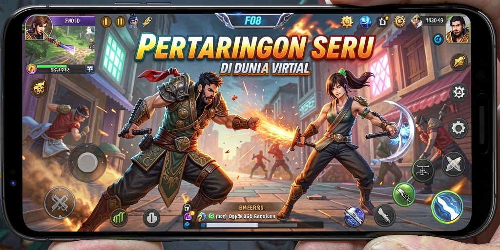 Tampilan gameplay F08 yang intens dan mendebarkan.