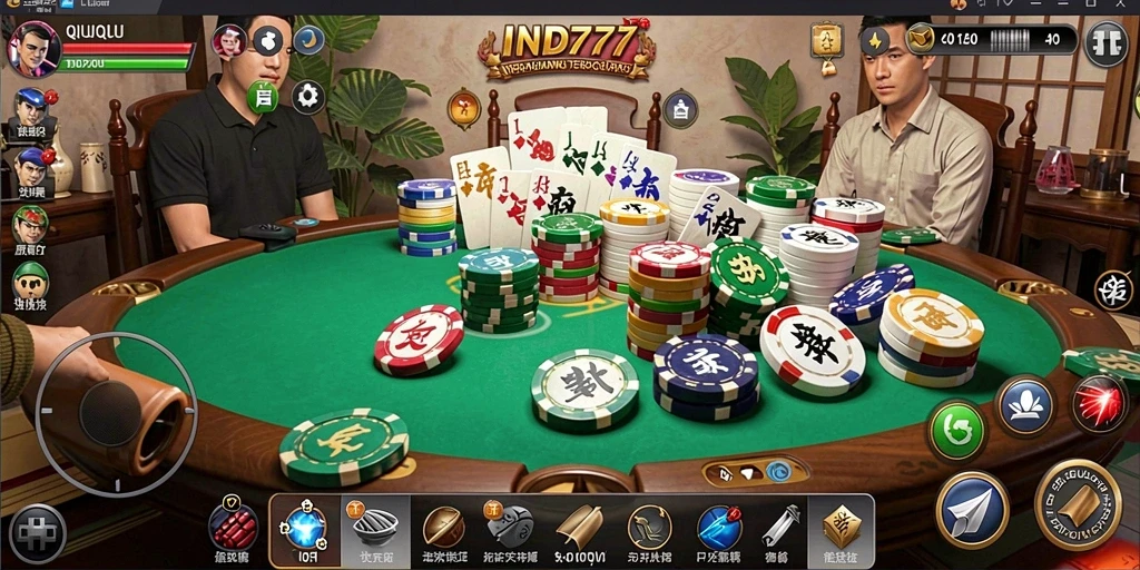 Tampilan gameplay menarik dari IND777 dalam permainan QiuQiu.
