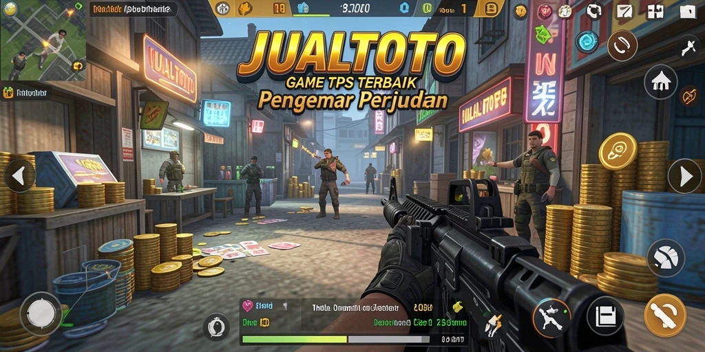 Tangkapan layar gameplay TPS JUALTOTO yang mendebarkan.