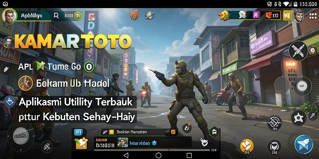 Screenshot KAMARTOTO dengan tampilan antarmuka utility yang menarik.
