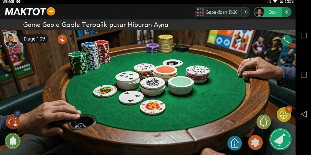 Screenshot gameplay Gaple yang seru di MAKTOTO.