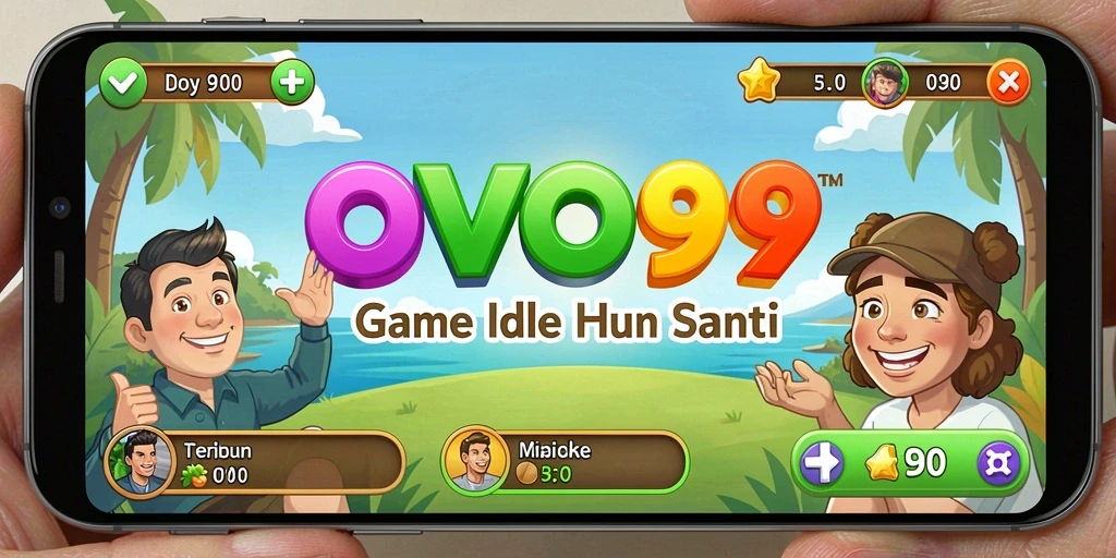 Tampilan gameplay OVO99 yang menakjubkan dengan karakter bergerak otomatis.