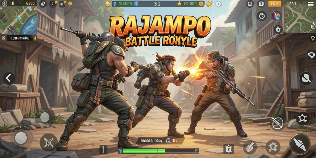 Gameplay menarik dari RAJAMPO di medan pertempuran Battle Royale.