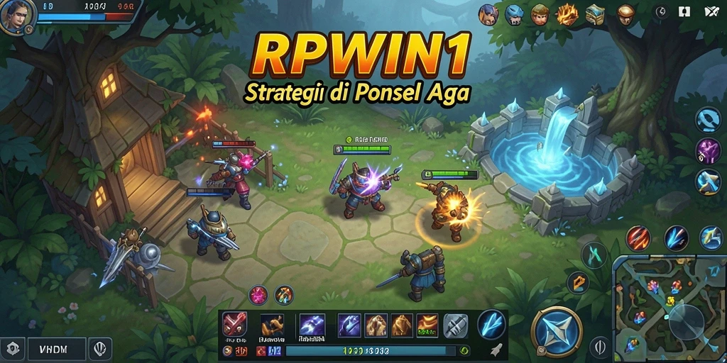 Screenshot menunjukkan aksi pertempuran epik dalam RPWIN1.