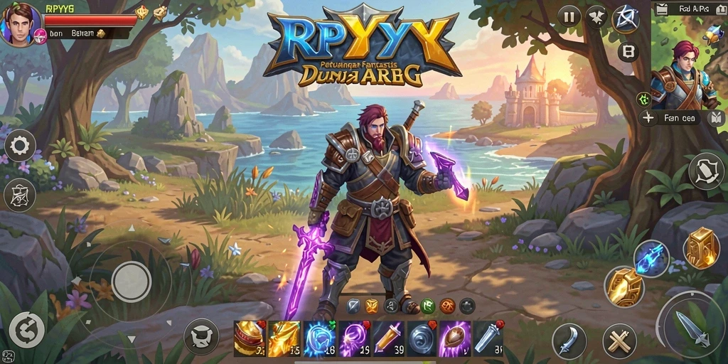 Tampilan gameplay seru dalam RPYYY dengan aksi ARPG mendebarkan.