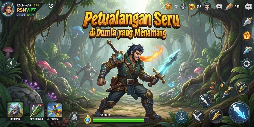 Tampilan gameplay RSNVIP7 yang mendebarkan dan penuh warna.
