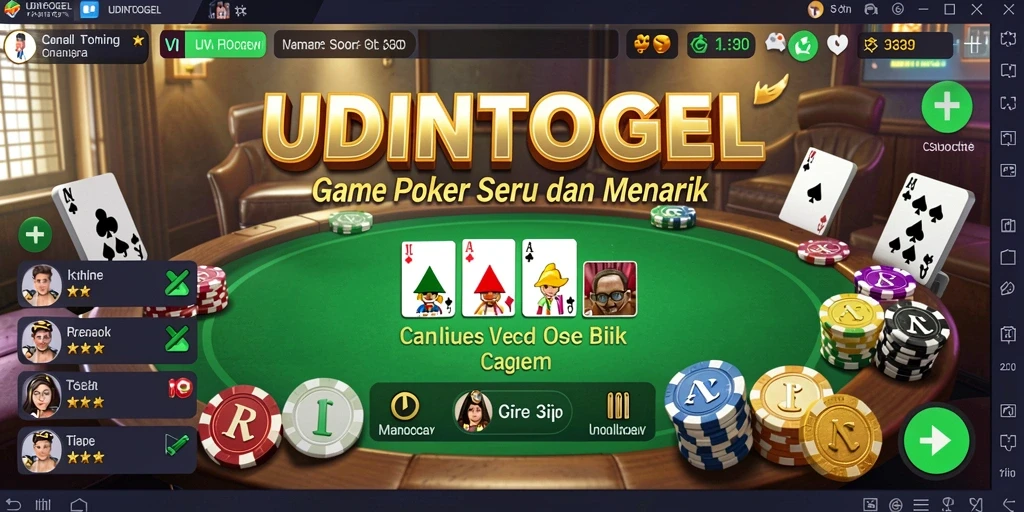 Tampilan menarik dari gameplay poker UDINTOGEL yang dinamis.