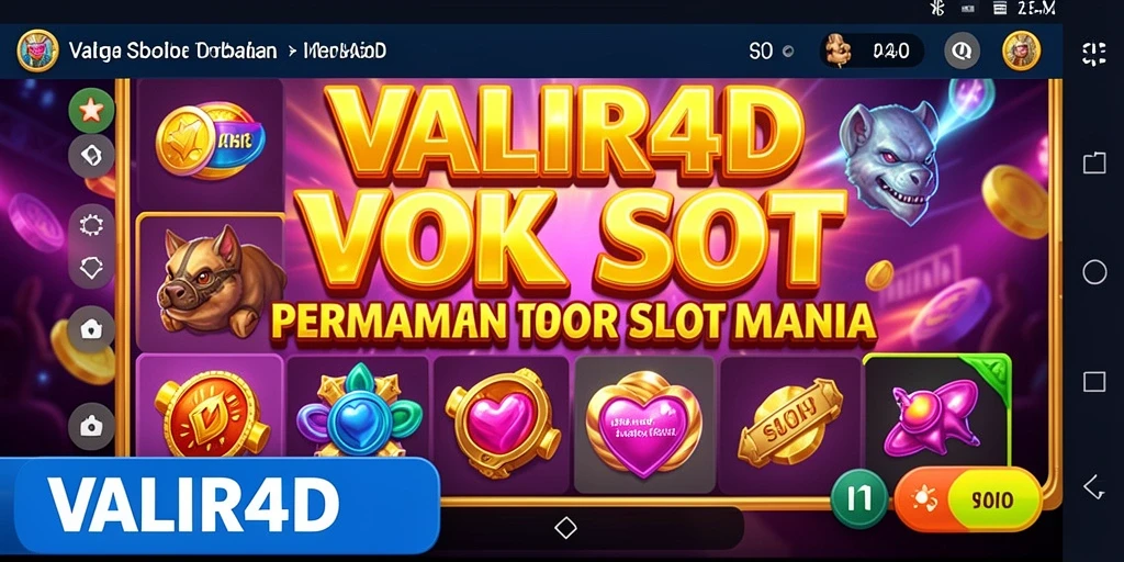 Tampilan menarik dari gameplay slot VALIR4D yang penuh warna.