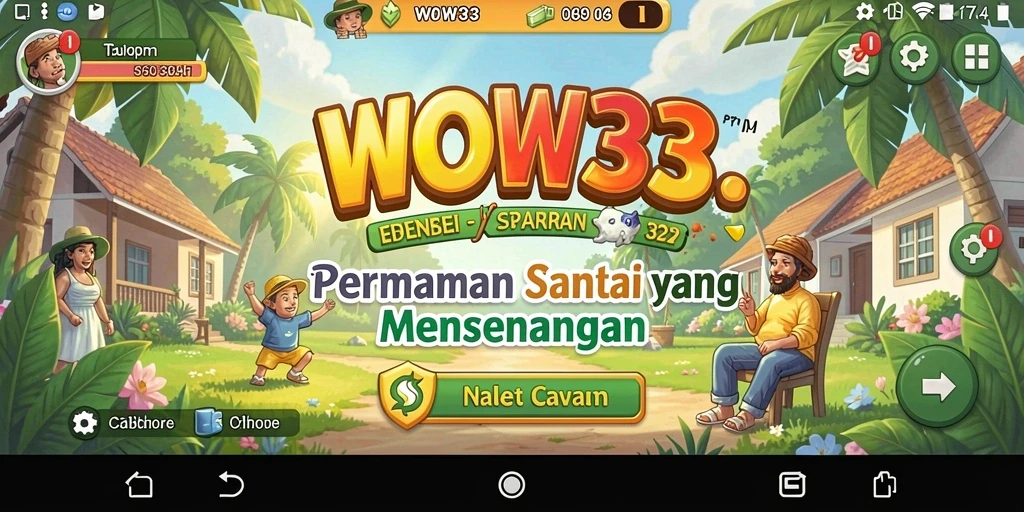 Tampilan interaksi gameplay Casual yang menyenangkan di WOW33.